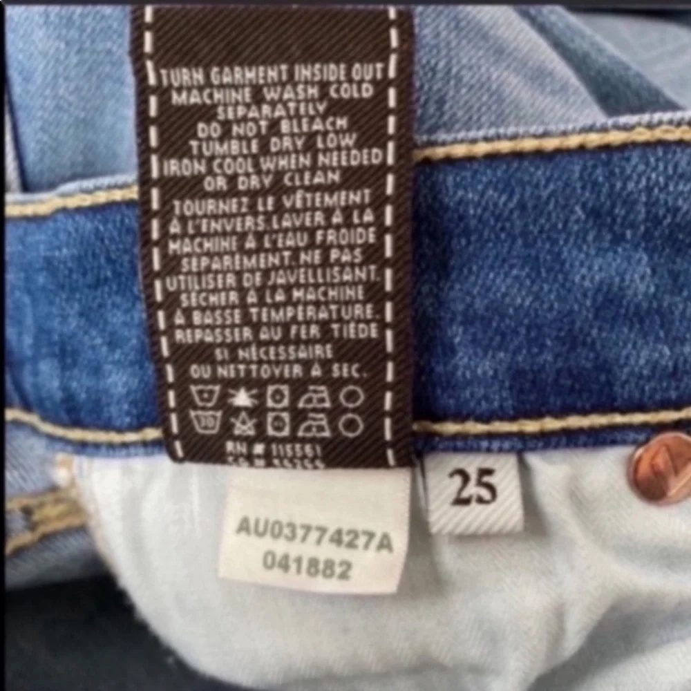 7 for All Mankind modern straight jeans size 25 - Picture 5 of 9